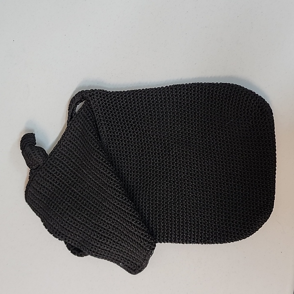 Black Crochet Purse with Zipper